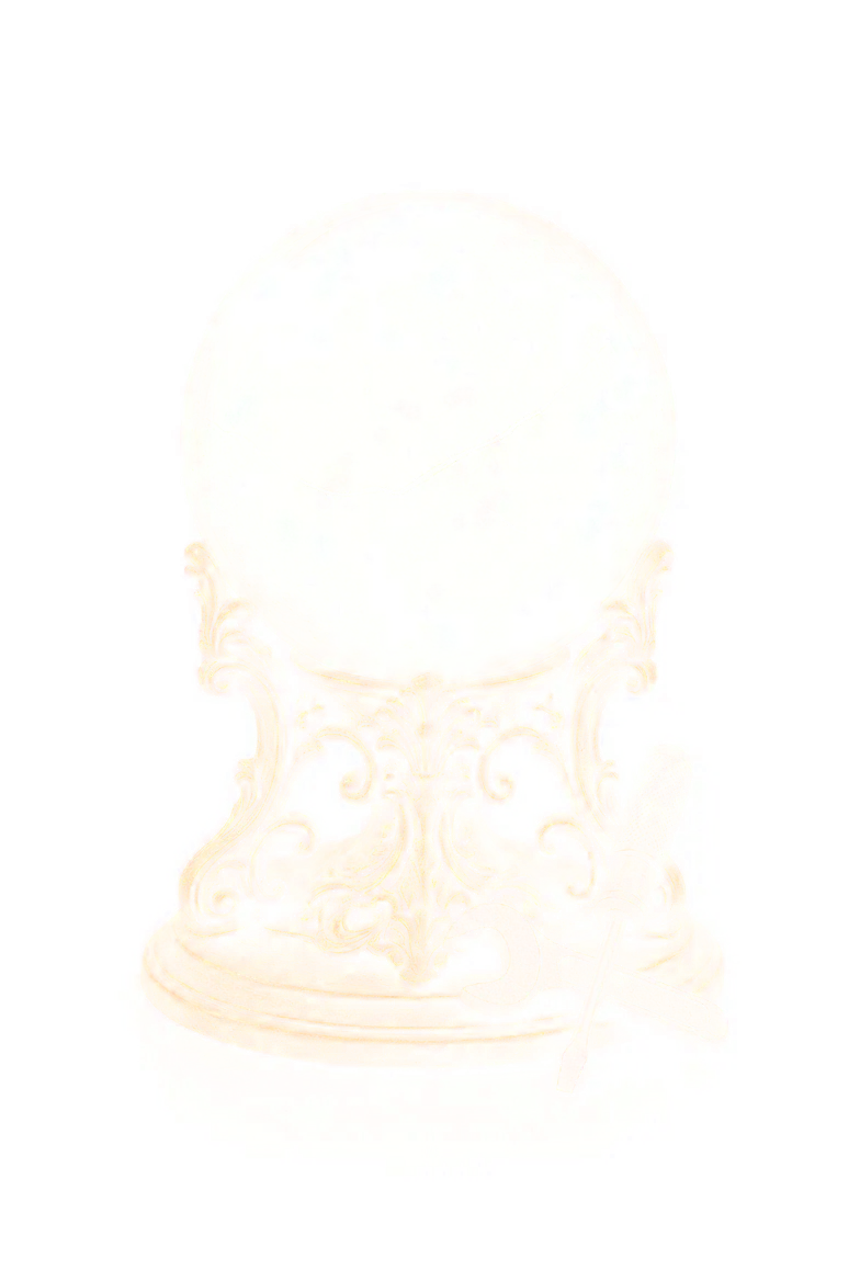 Bola de cristal averiada mostrando estática, con herramientas al lado