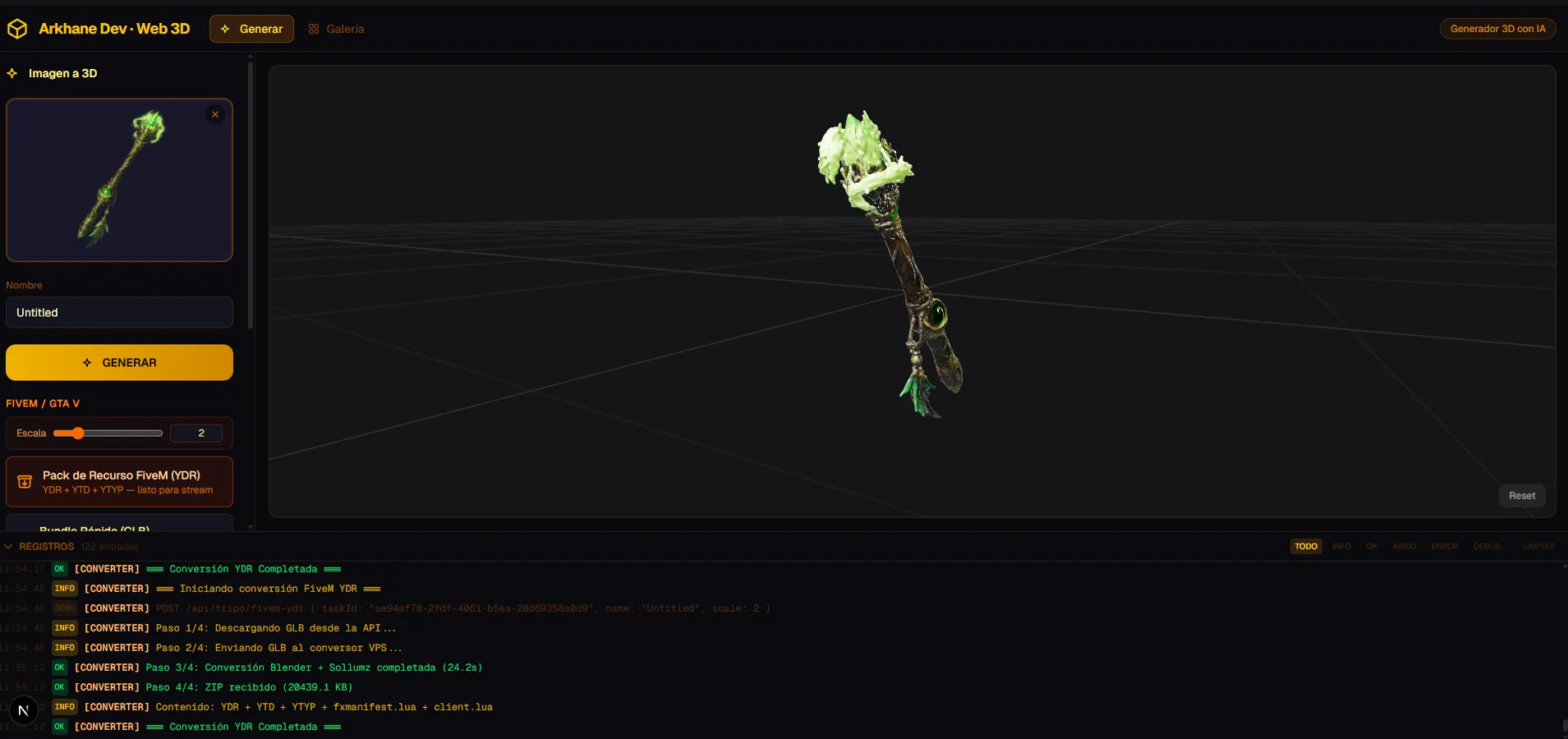 Ideamos un sistema para crear objetos 3D a partir de una imagen, listos para FiveM