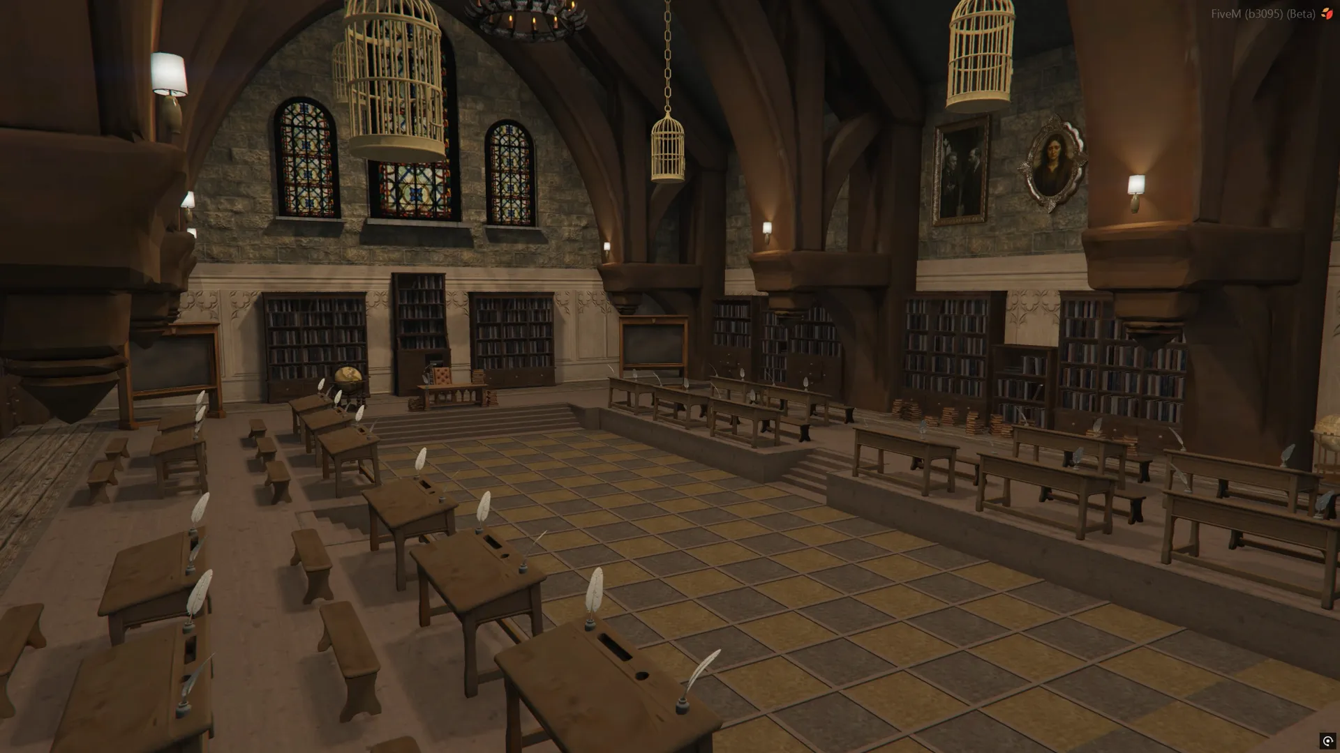 La biblioteca de las jaulas colgantes